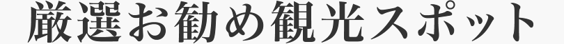 厳選お勧め観光スポット